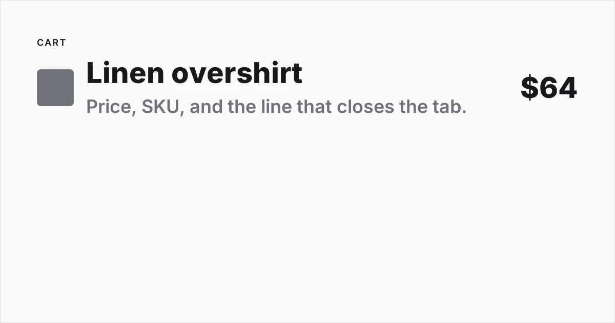 Cart template preview