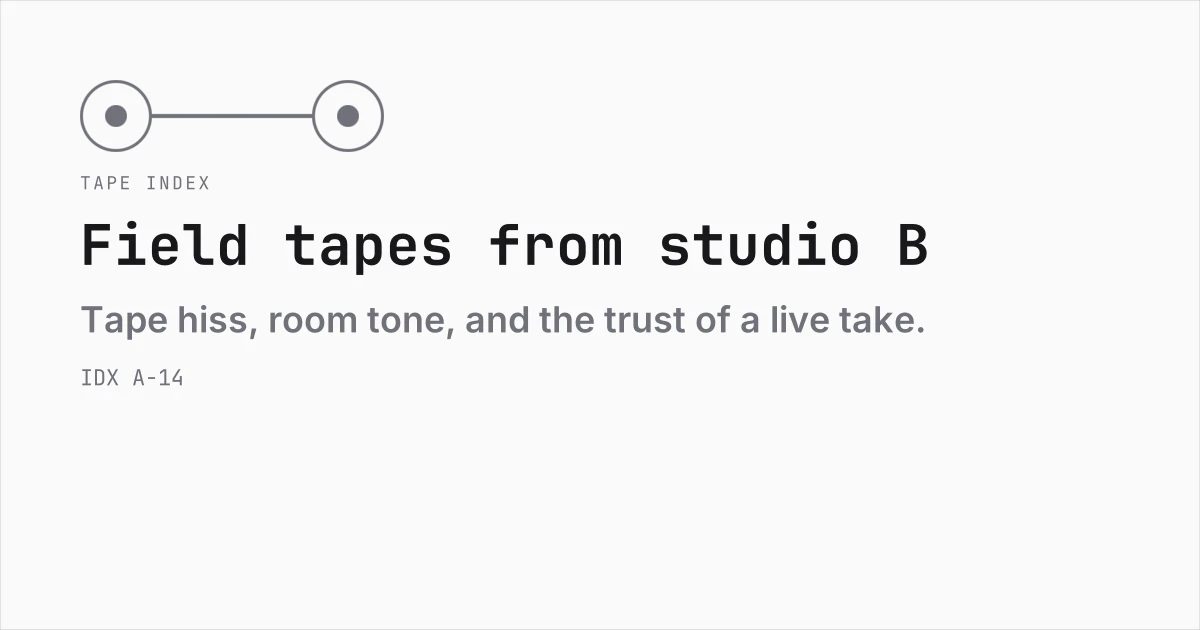 Tape Index template preview